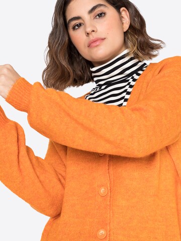 ICHI Knit cardigan in Orange