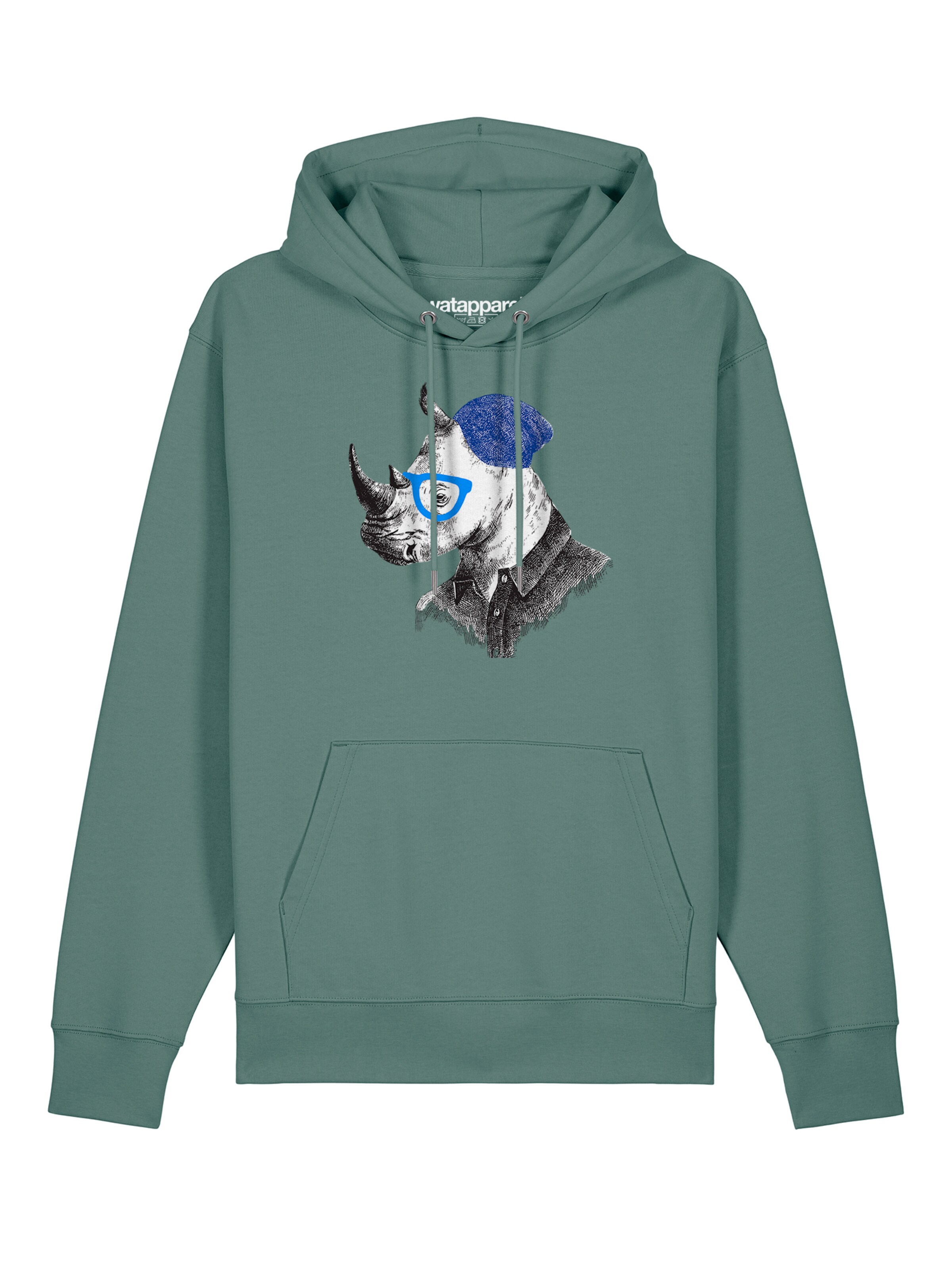 Sweat-shirt ' Nashorn ' Watapparel en vert : devant