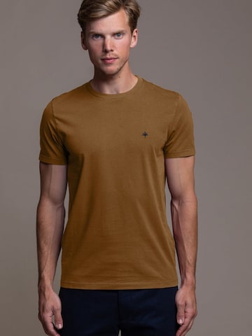 Laurent Vergne Shirt 'Thierry T-Shirt - Cognac' in Brown: front