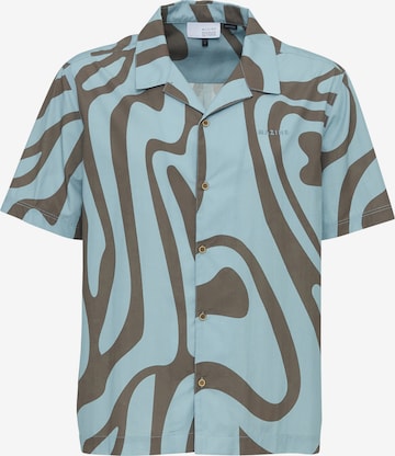 mazine Button Up Shirt ' Honolulu Shirt ' in Blue: front