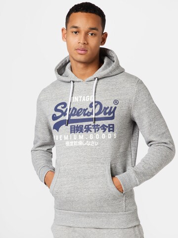 pelēks Superdry Sportisks džemperis: no priekšpuses