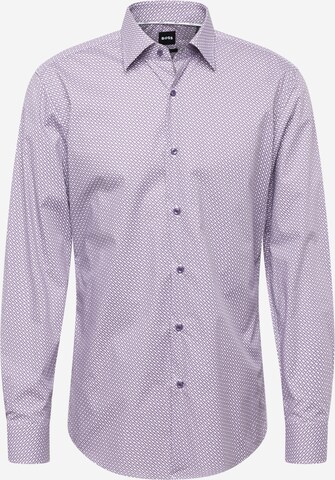 BOSS Button Up Shirt 'HANK' in Purple: front