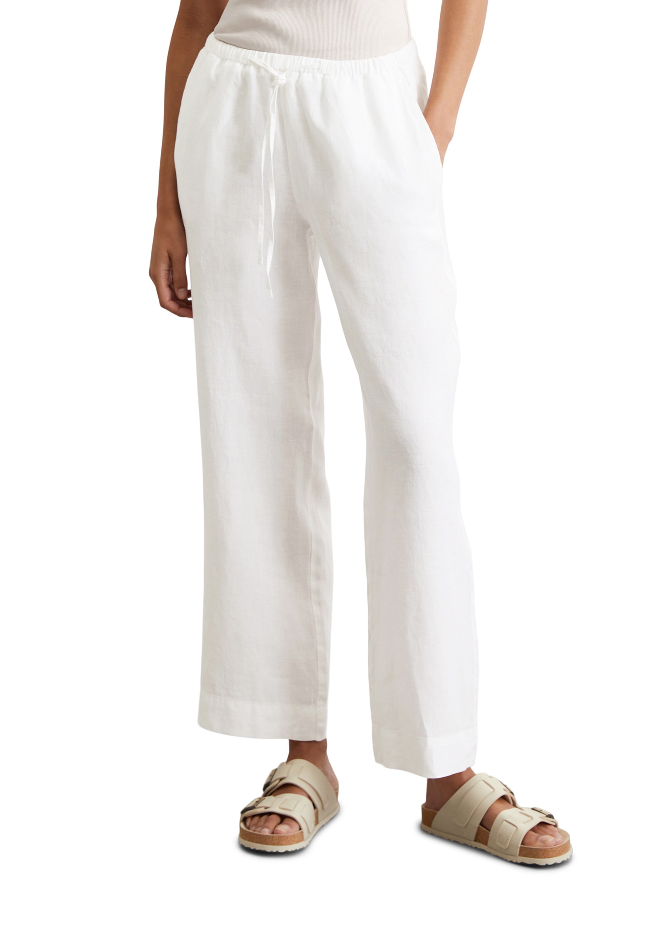 Marc O'Polo Regular Hose in Weiß: Vorderseite