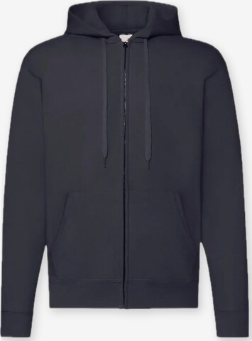 Giacca di felpa 'Zip Hoodie' di FRUIT OF THE LOOM in blu: frontale
