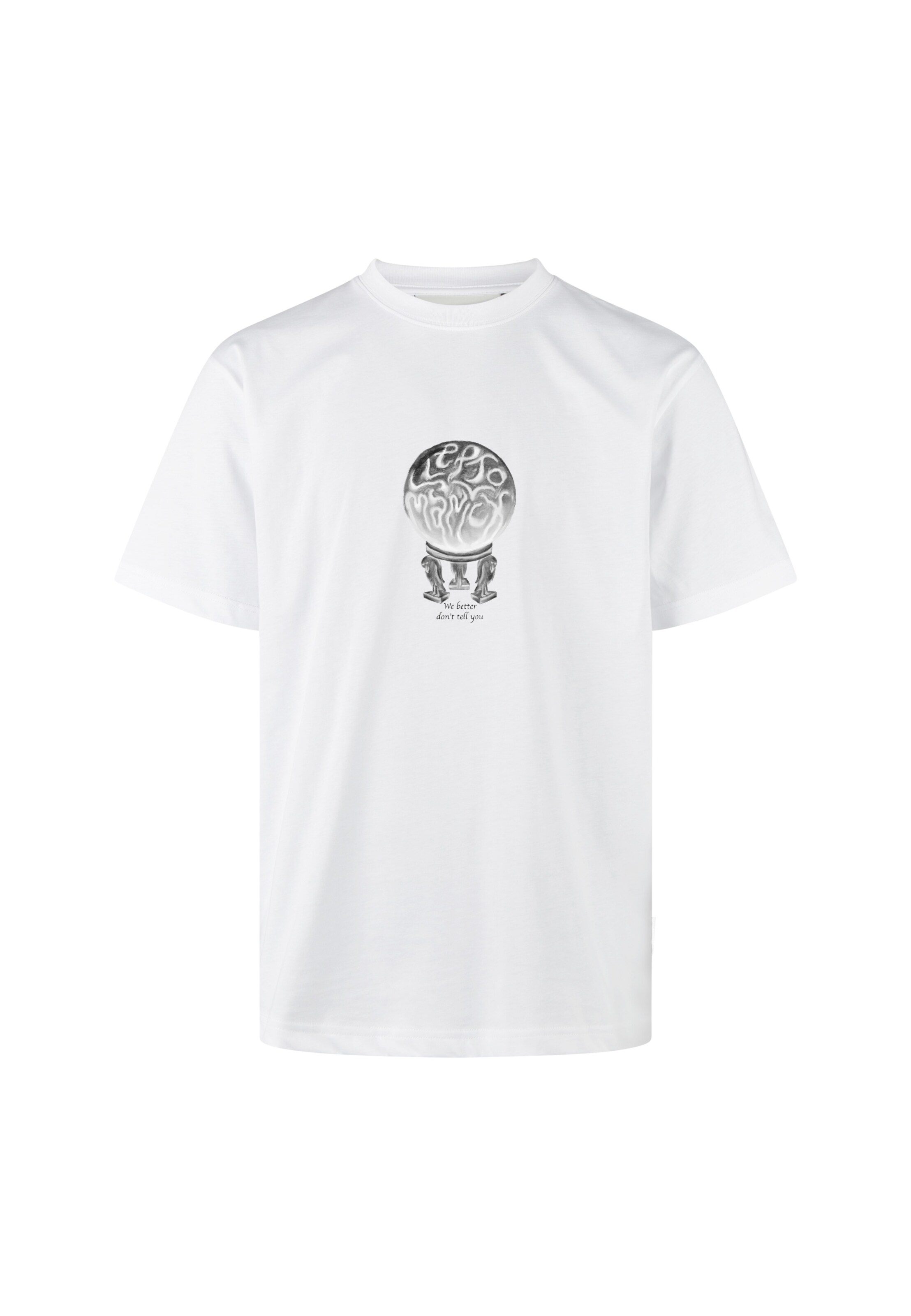 Cleptomanicx Shirt 'Fortune Telling' in White: front