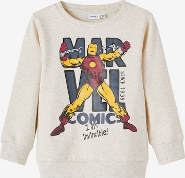 NAME IT Sweatshirt 'Marvel Entertainment' in Beige: voorkant