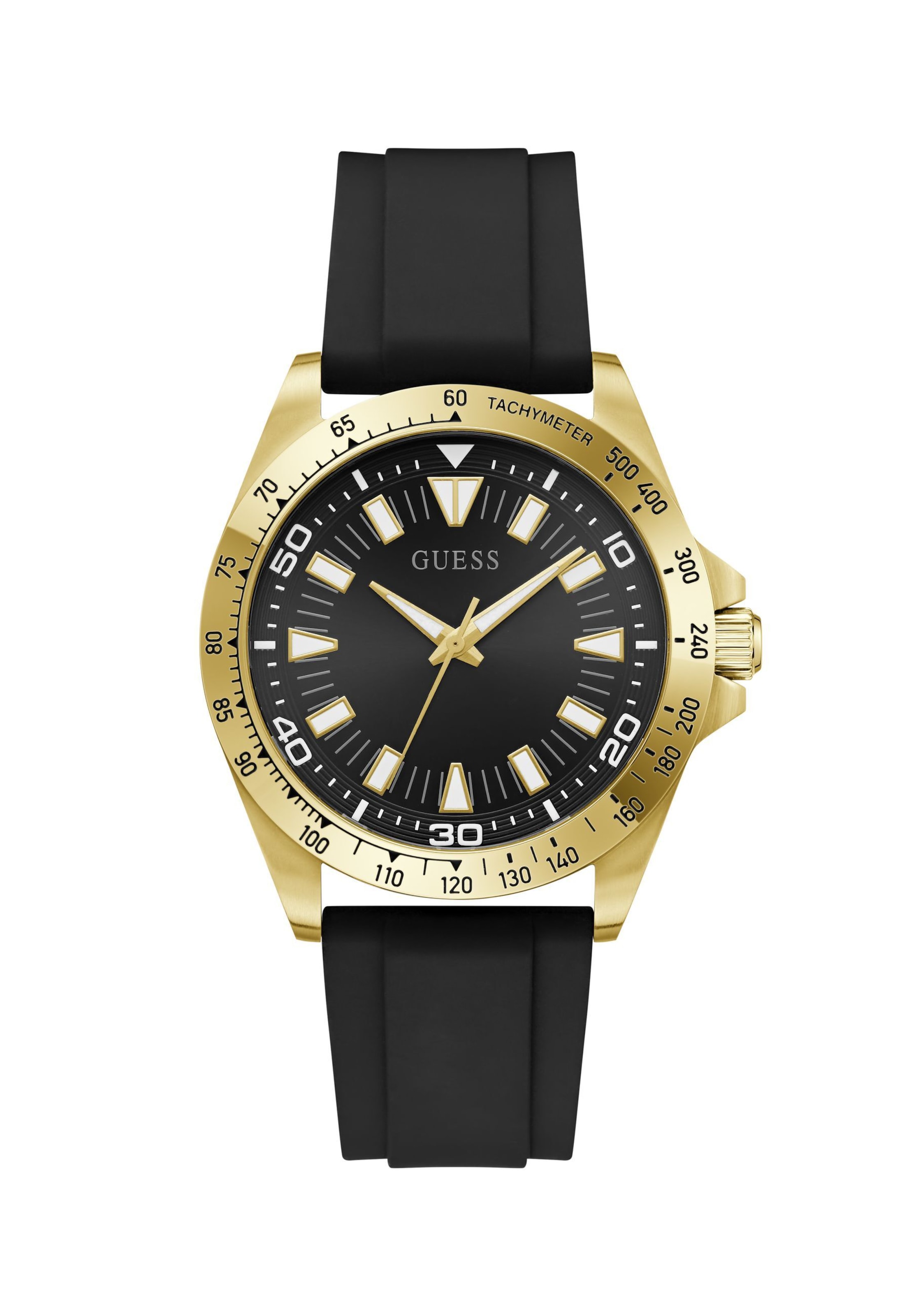 GUESS Analoog horloge ' OPALINE ' in Zwart: voorkant