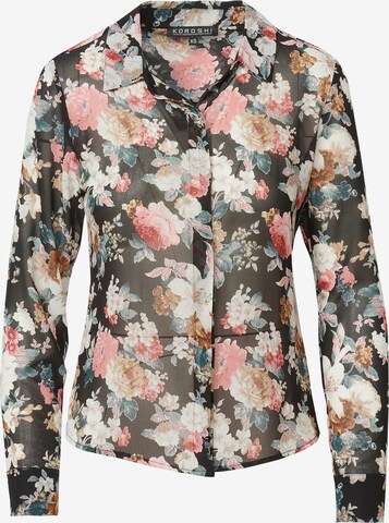 KOROSHI Blouse in Zwart: voorkant