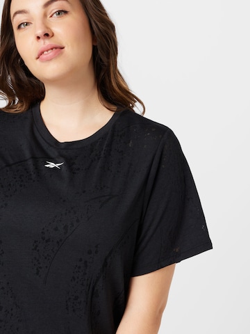 Reebok - Camisa funcionais 'Burnout' em preto