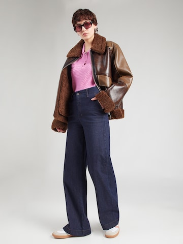 NÜMPH - Perna larga Calças de ganga 'AMBER' em azul