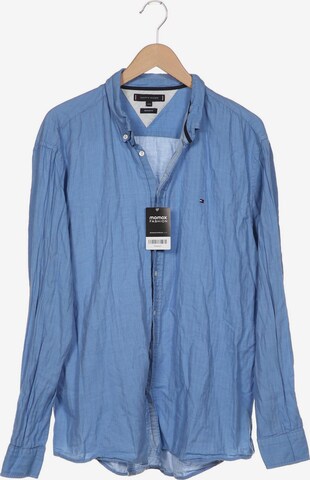 TOMMY HILFIGER Button Up Shirt in XXXL in Blue: front
