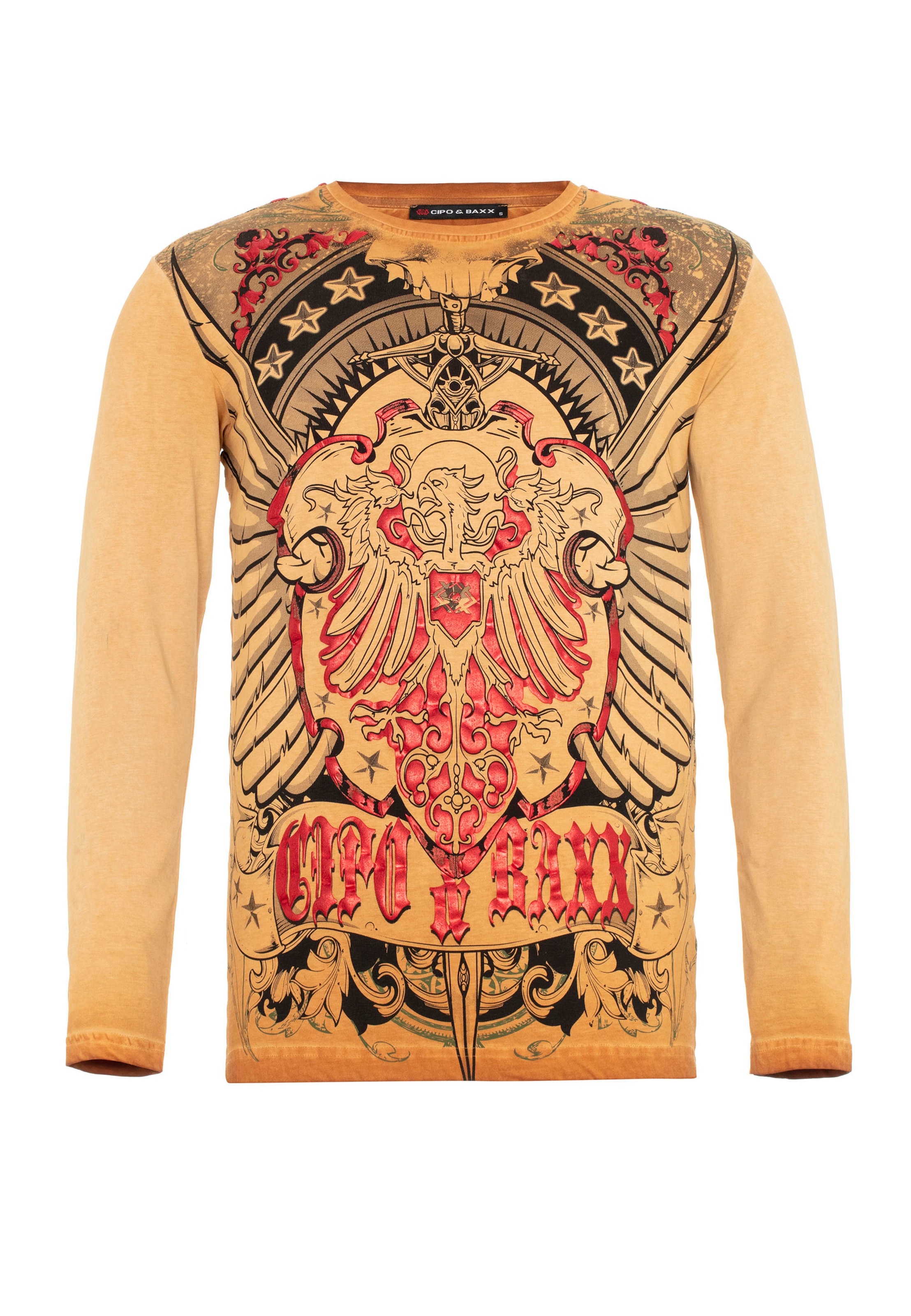 CIPO & BAXX Shirt in Oranje: voorkant