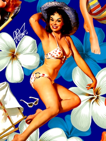 Hawaiihemdshop.de Regular fit Overhemd 'Flower Girls (blue) 2.0' in Blauw