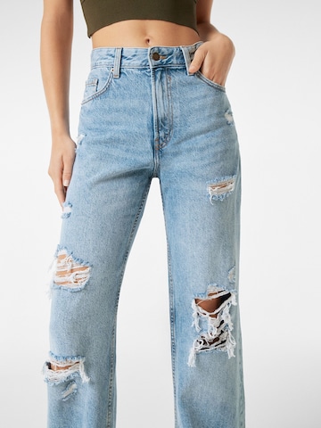 Bershka Wide leg Jeans in Blue