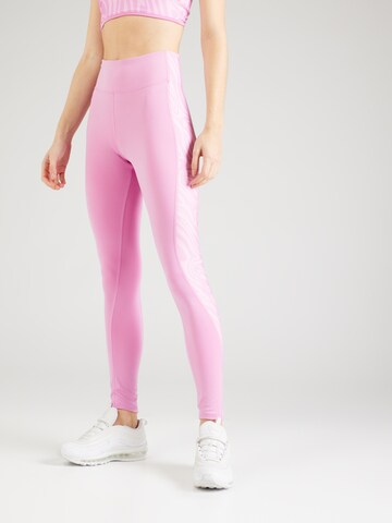 Reebok - Skinny Pantalón deportivo en rosa: frente