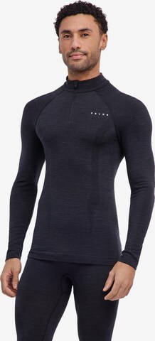 FALKE Base Layer in Schwarz: Vorderseite