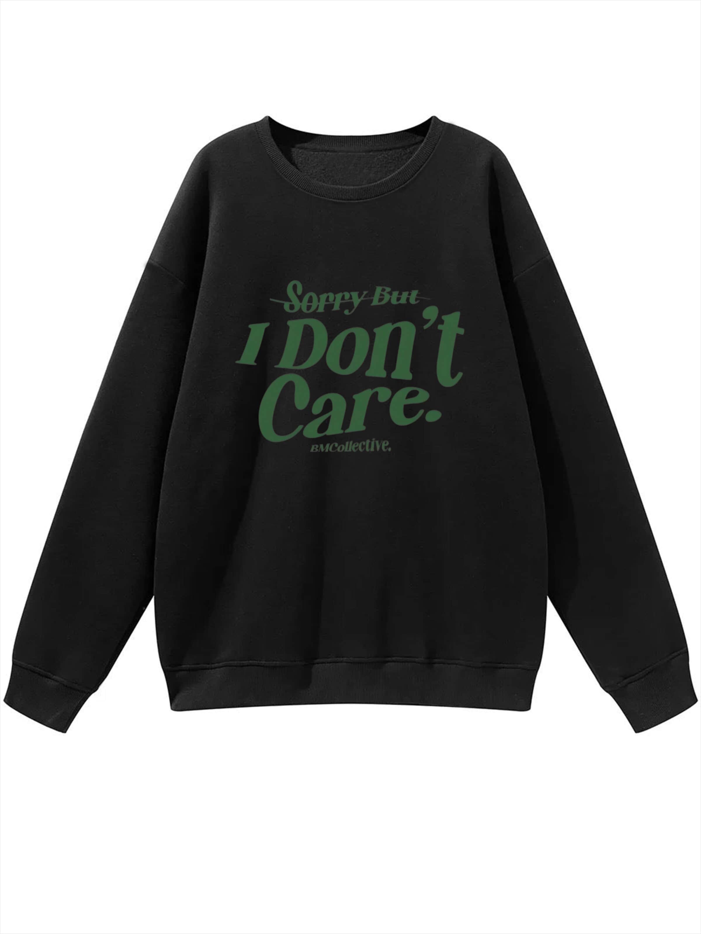 GORHEY - Jersey 'Women's Crew Neck Oversized Sweatshirt with Slogan Print' en negro: frente