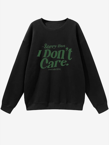 GORHEY - Jersey 'Women's Crew Neck Oversized Sweatshirt with Slogan Print' en negro: frente