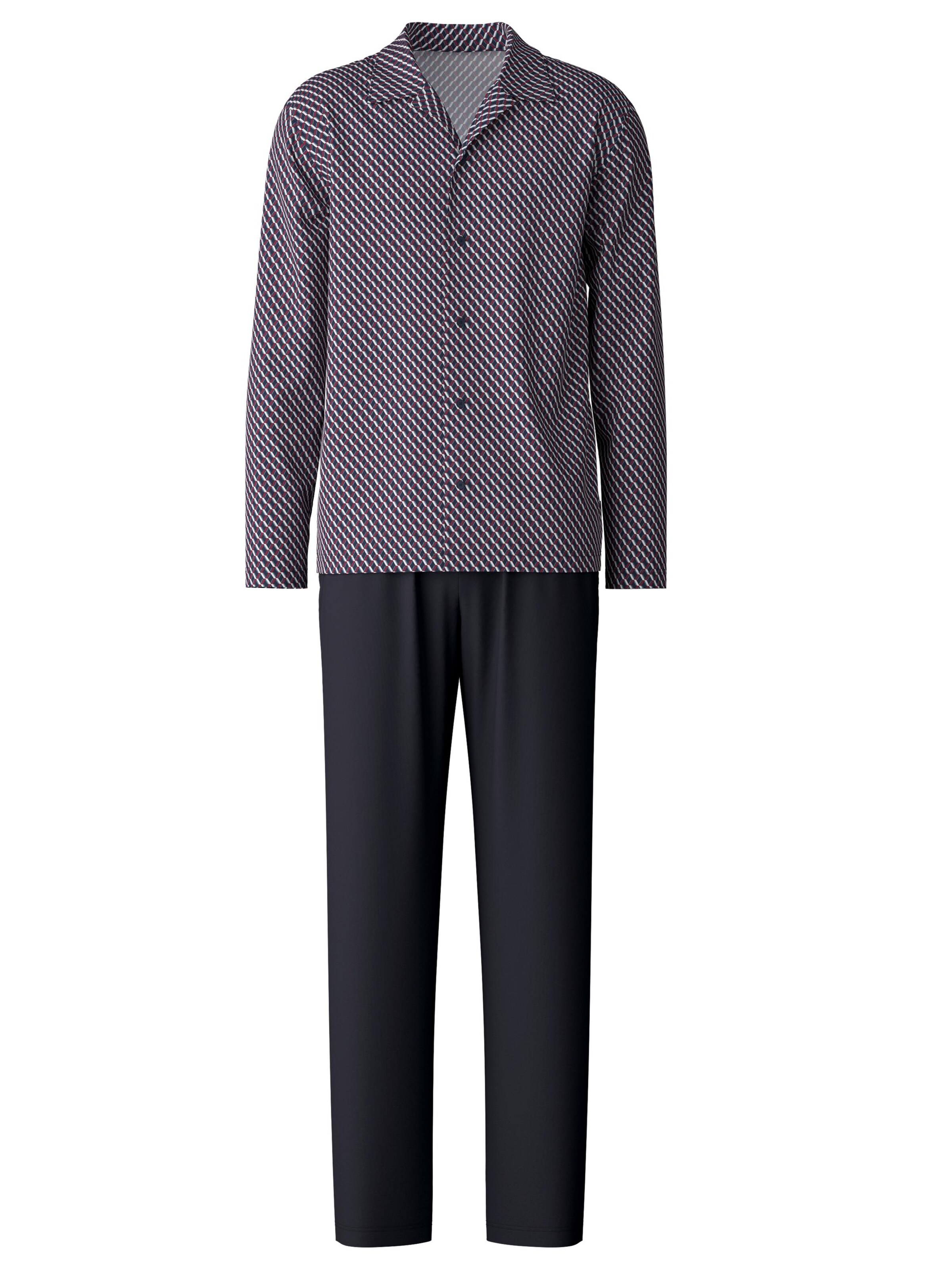 CALIDA Pyjama lang 'Relax Imprint'‌‌‌‌‌‌ in Mischfarben: Vorderseite