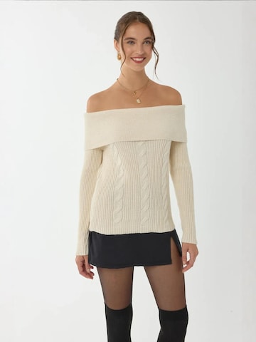 Pull-over Hiccup en blanc : devant