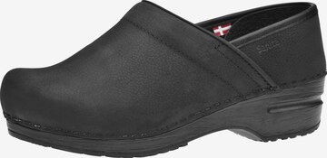 SANITA Clogs in Black: front