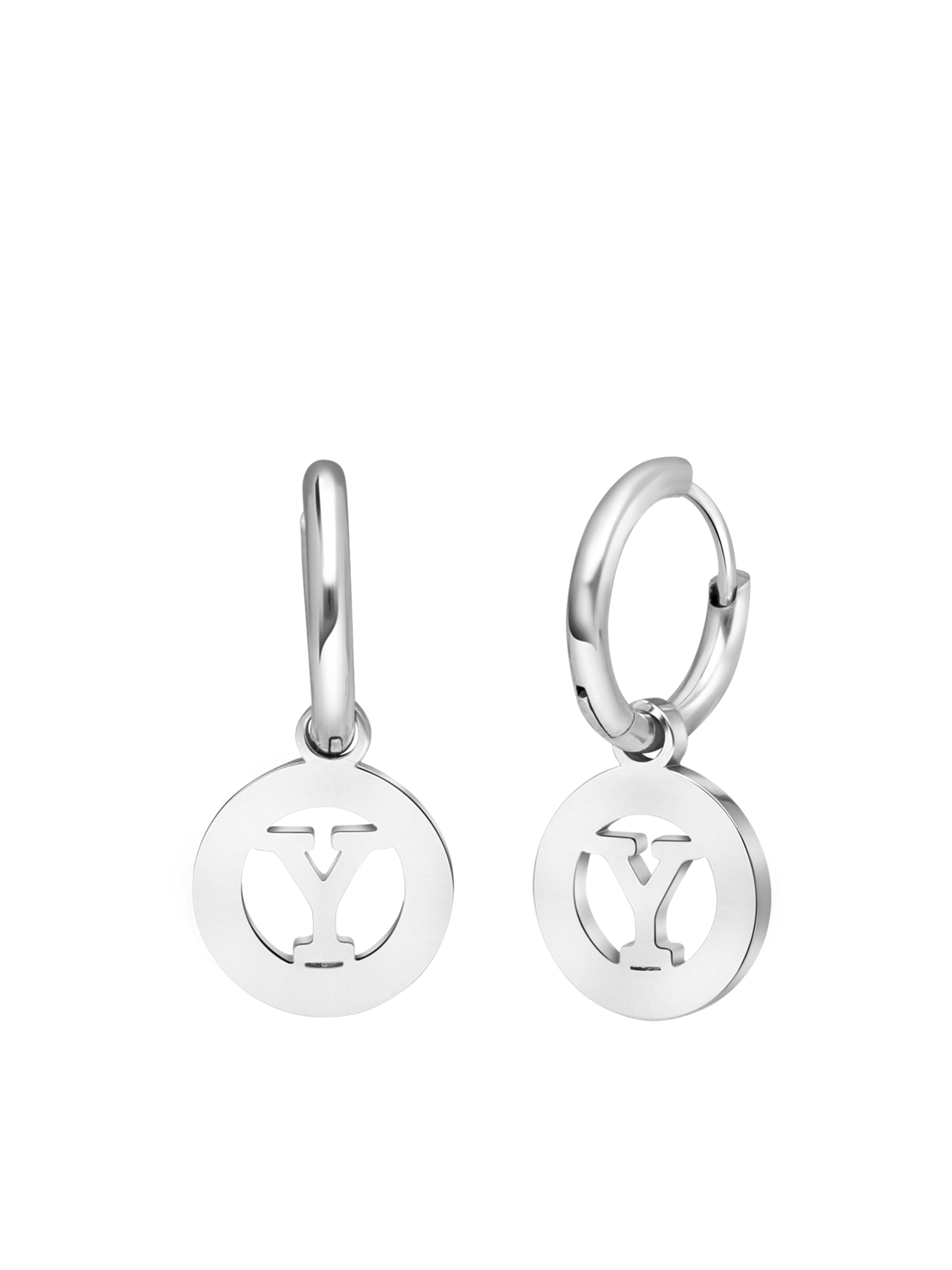 Lucardi Earrings in Silver: front