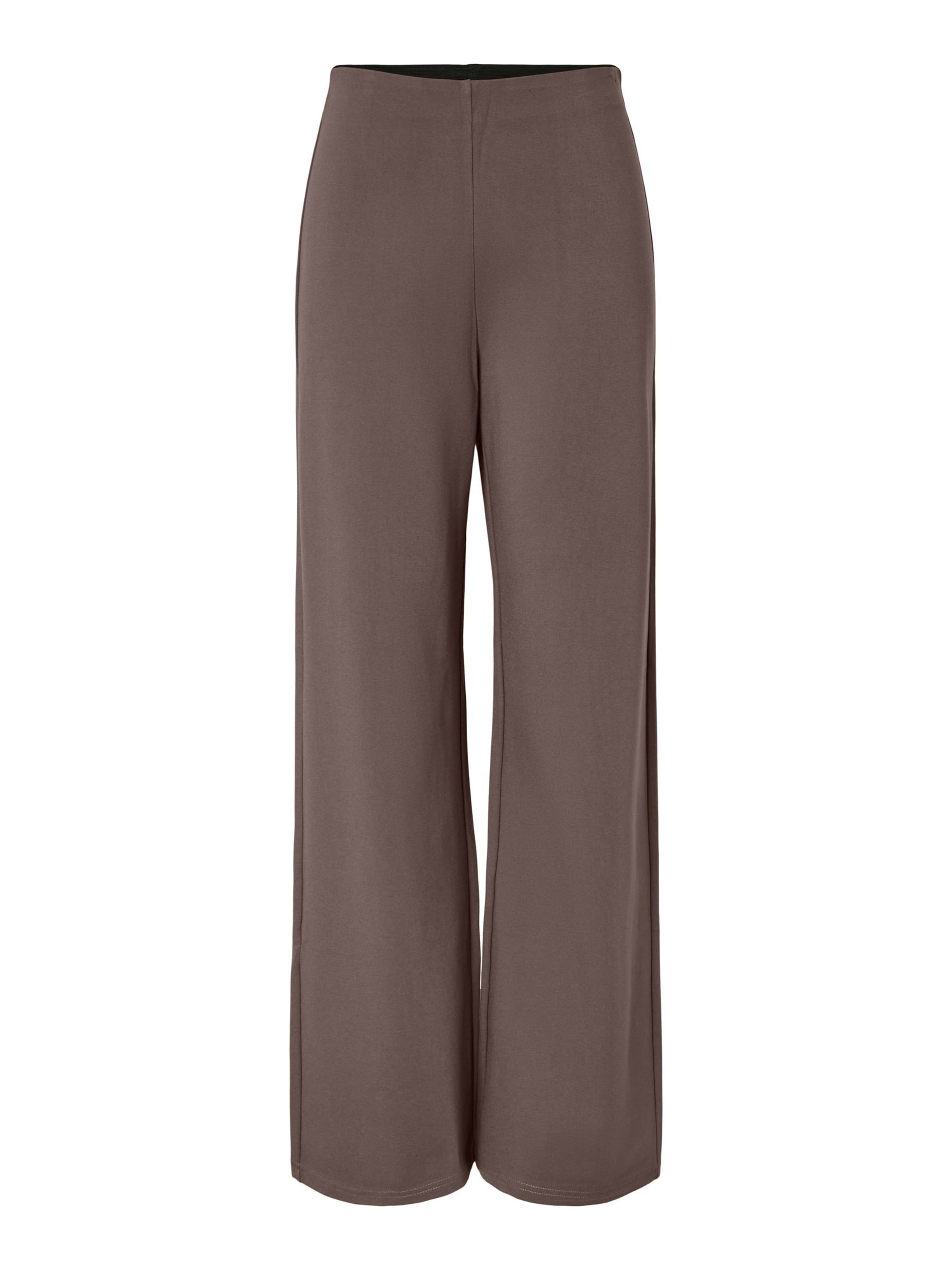 Wide leg Pantaloni 'PCGunhild' di PIECES in marrone: frontale