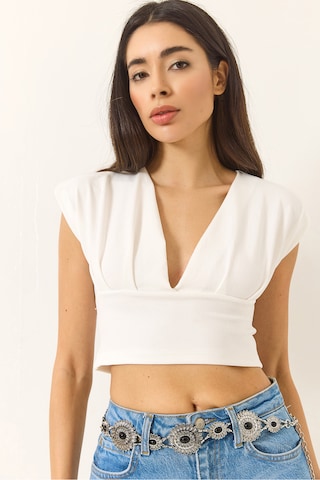 Camicia da donna di Bianco Lucci in bianco: frontale