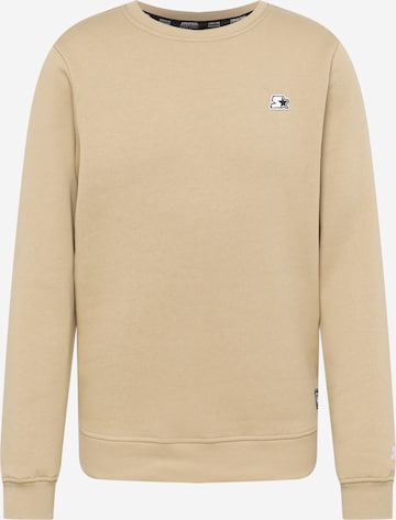 Sweat-shirt 'Essential' Starter Black Label en beige : devant