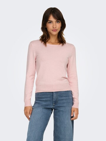 ONLY Sweater 'ONLVENICE LIFE' in Pink: front