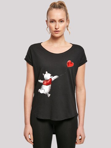 F4NT4STIC Shirt 'Winnie Puuh Balloon' in Zwart: voorkant