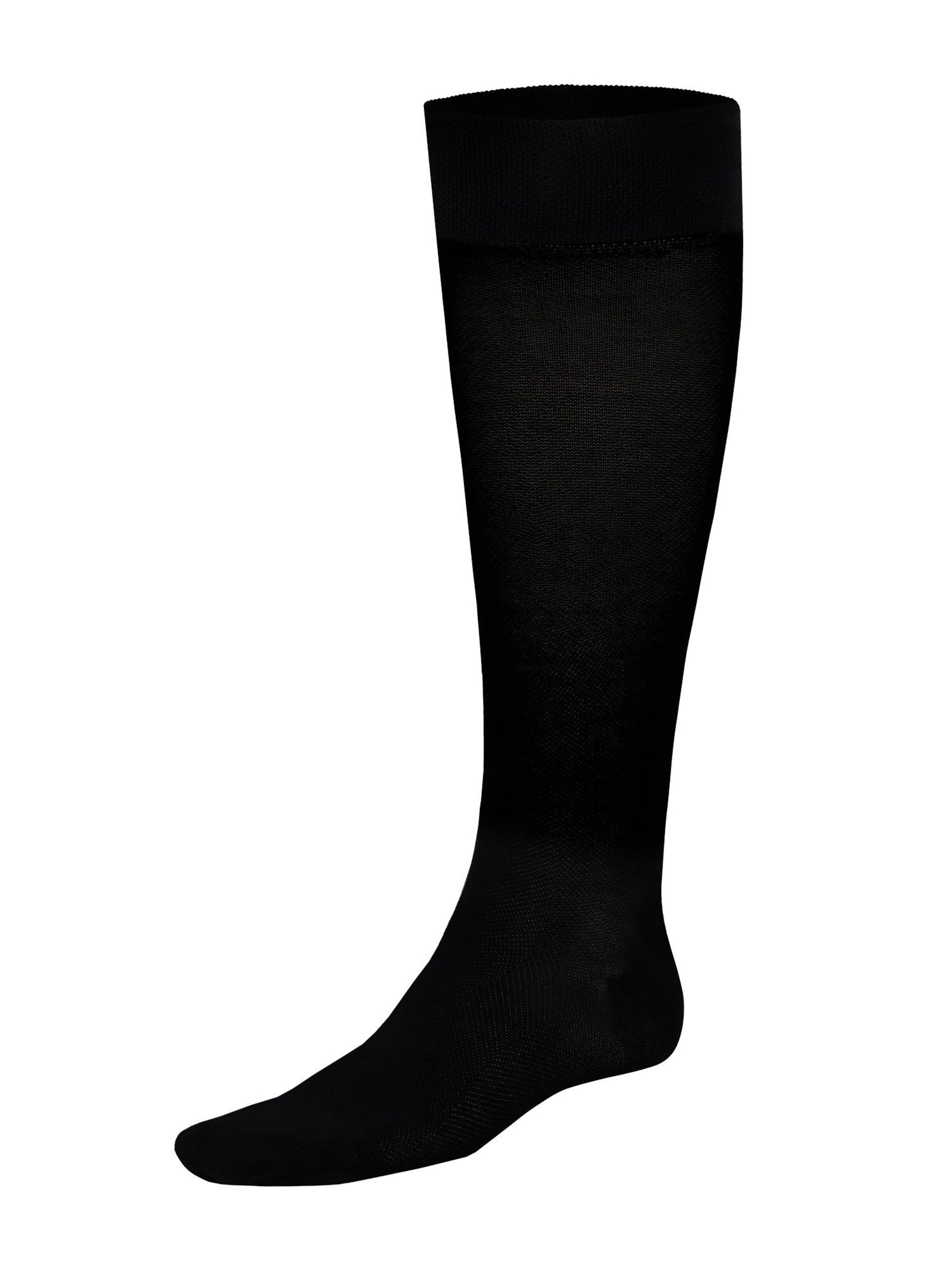 KUNERT Knee High Socks 'Fly&Care®' in Black: front