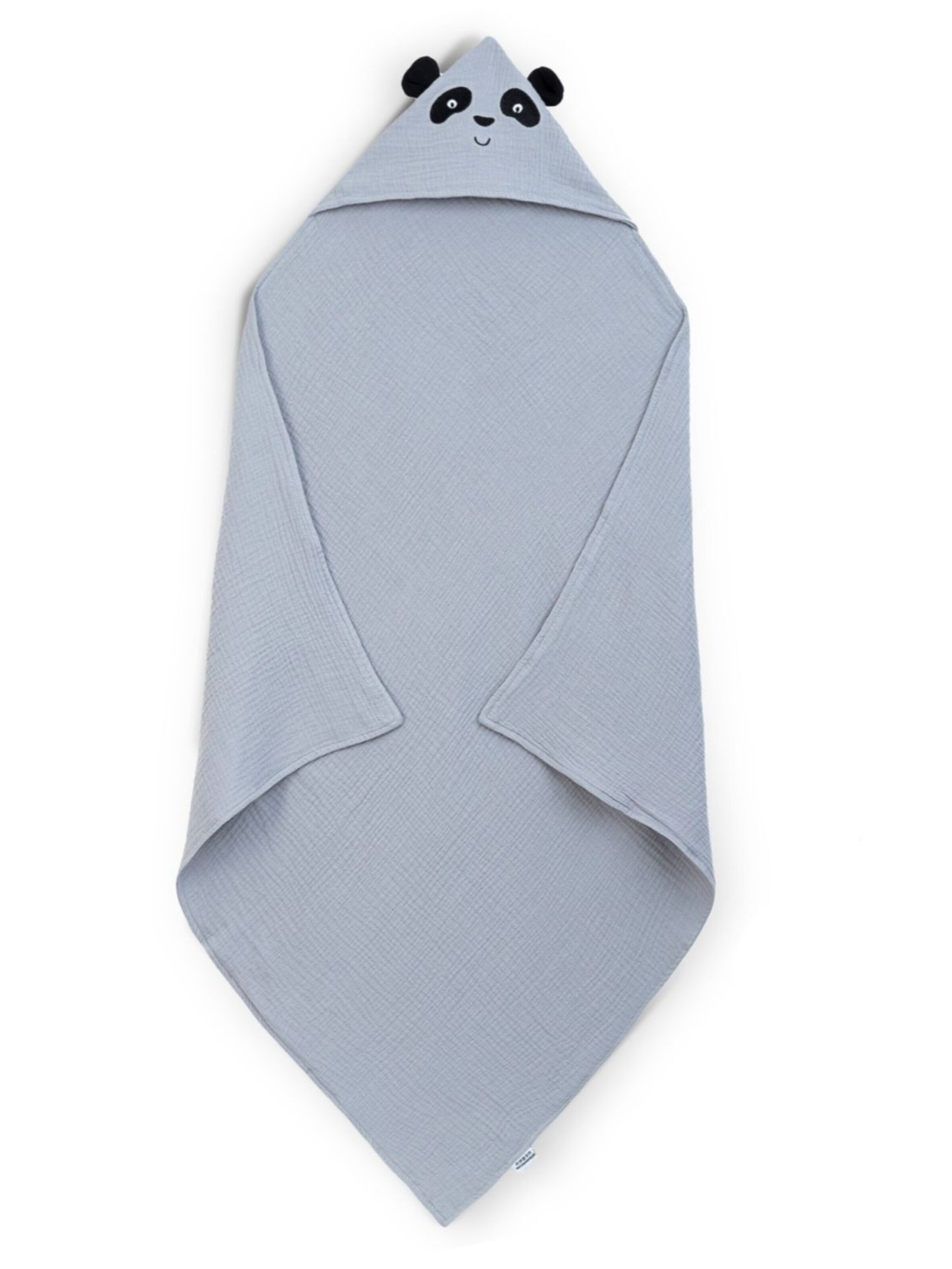 Räuberella Bademantel 'Kapuzenhandtuch Panda Mint / Blue / Beige'‌‌‌‌‌‌‌ in Blau: Vorderseite