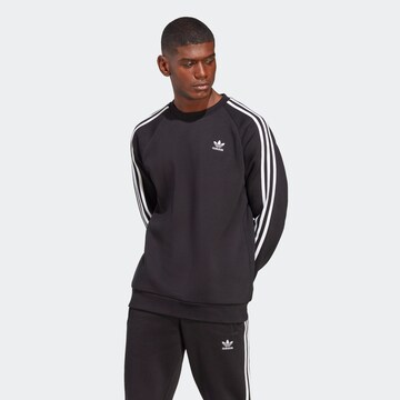melns ADIDAS ORIGINALS Sportisks džemperis 'Adicolor Classics 3-Stripes': no priekšpuses