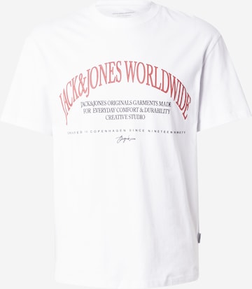 Maglietta 'JORFREDERIKSBERG MARGATE' di JACK & JONES in bianco: frontale