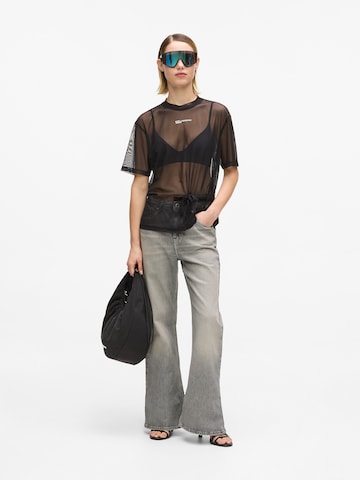 KARL LAGERFELD JEANS Zvonový Džíny – šedá