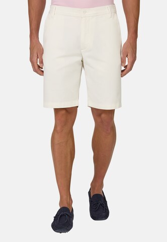 Boggi Milano Slimfit Broek in Wit: voorkant