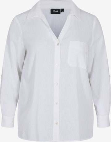 Zizzi Blouse in Wit: voorkant