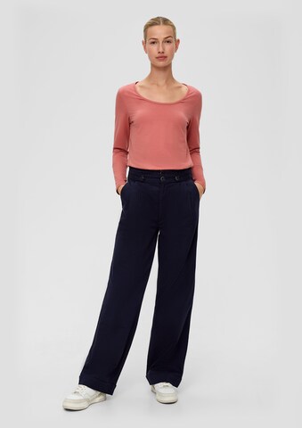 s.Oliver Wide leg Pleat-front trousers in Blue