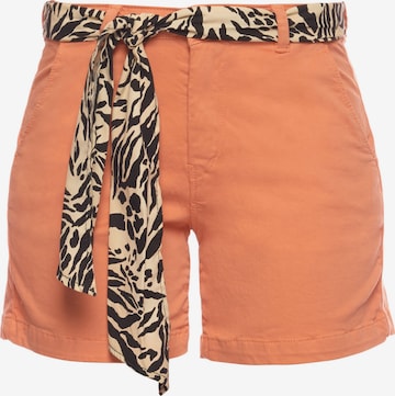 Regular Pantalon 'Veli' Le Temps Des Cerises en orange : devant