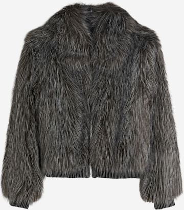 BershkaPrijelazna jakna - siva boja: prednji dio