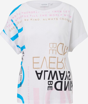 T-shirt comma casual identity en blanc : devant