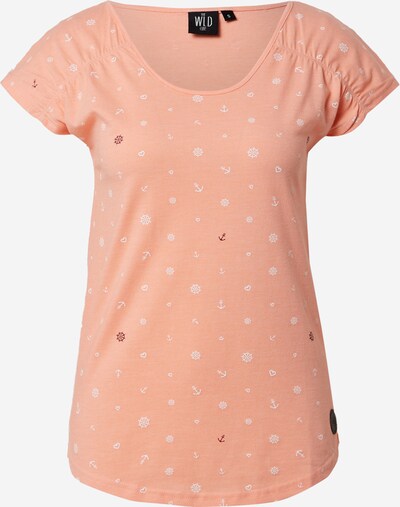 WLD Shirt 'WAIT FOR ME' in Peach / Black / White, Item view