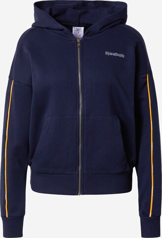 Reebok Athletic Zip-Up Hoodie in Blue: front