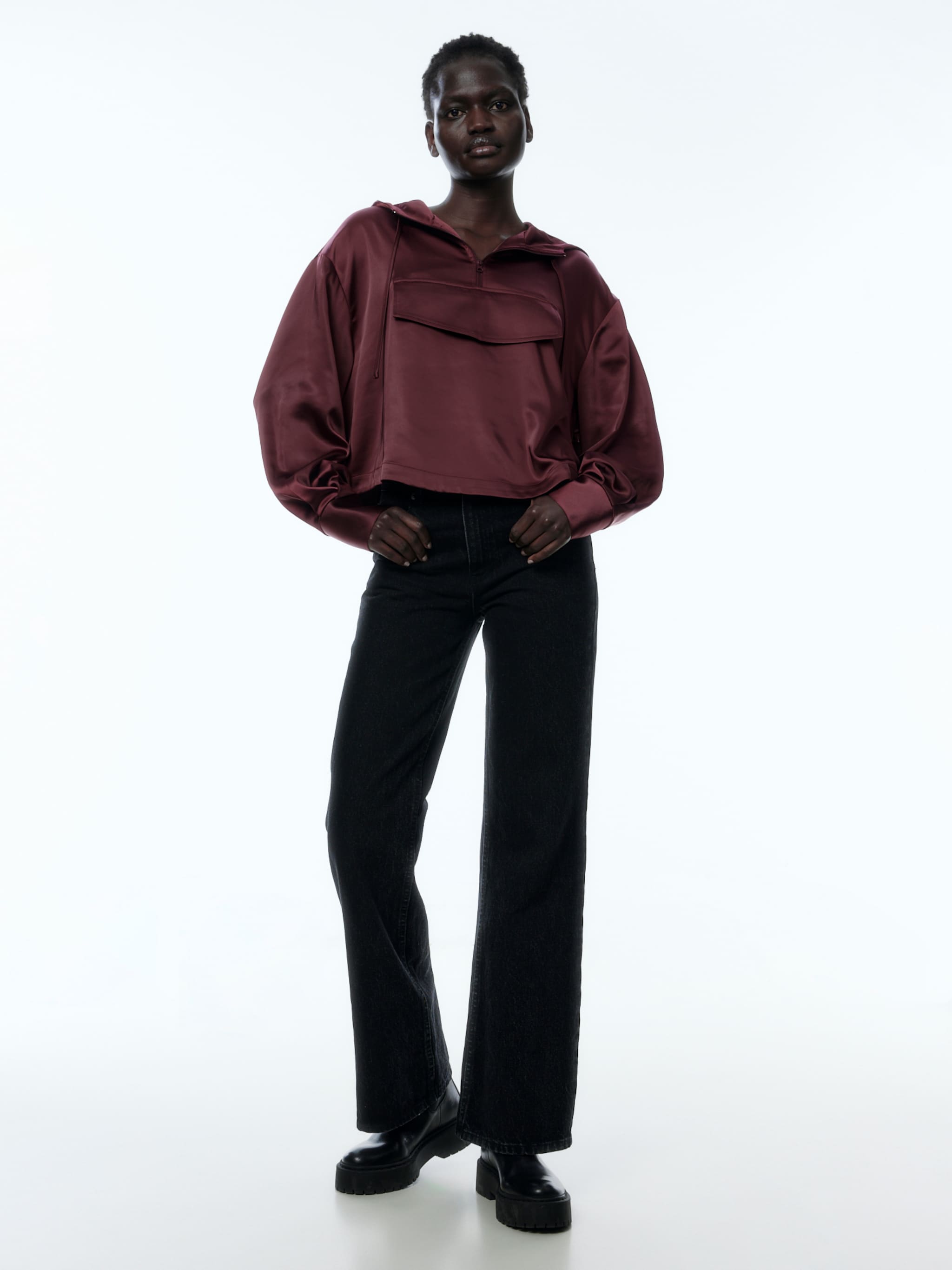 EDITED Produkte Shirt 'Luan' burgunder