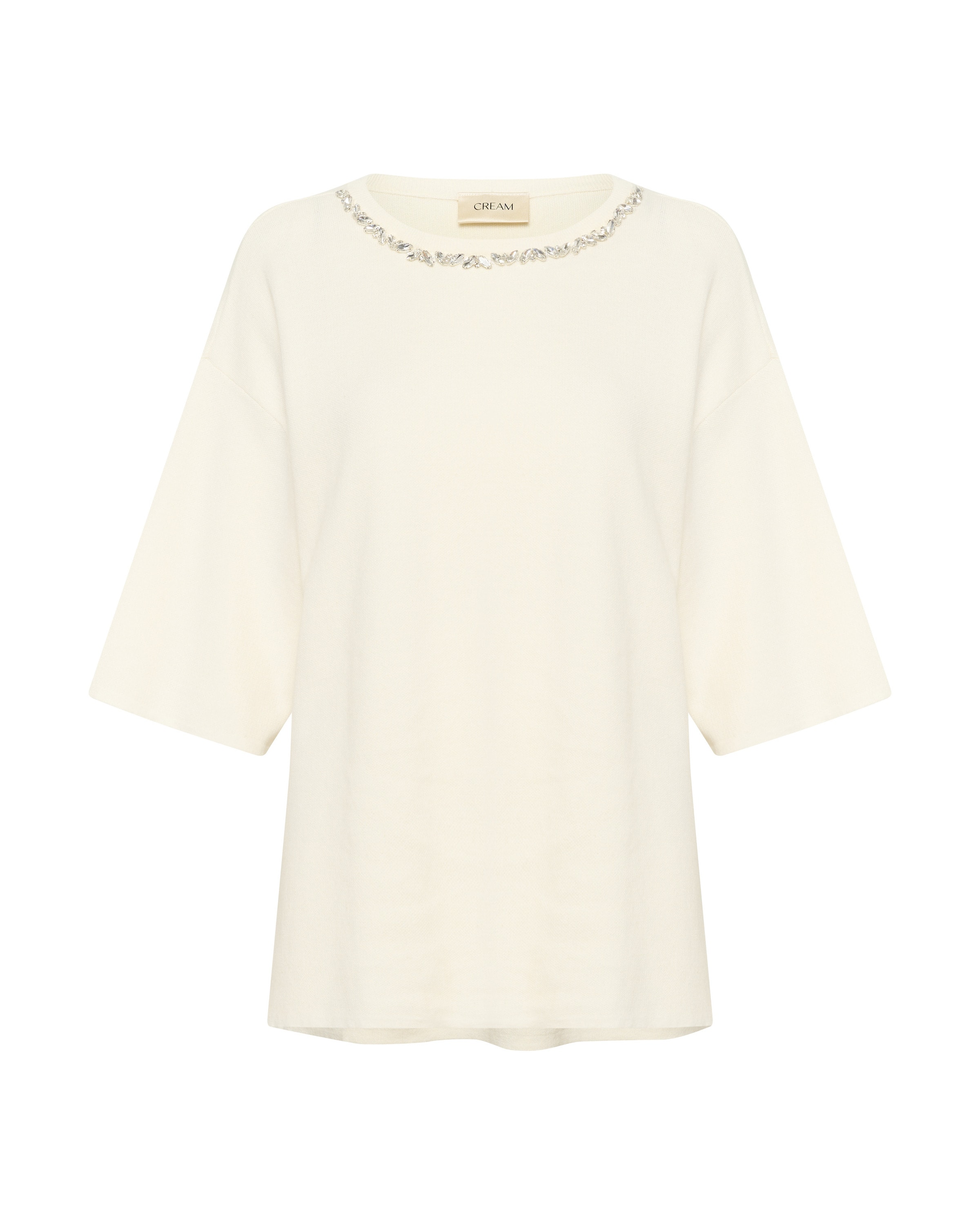 Pulover de la Cream pe bej: față