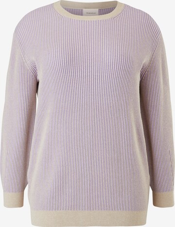 Pull-over TRIANGLE en violet : devant