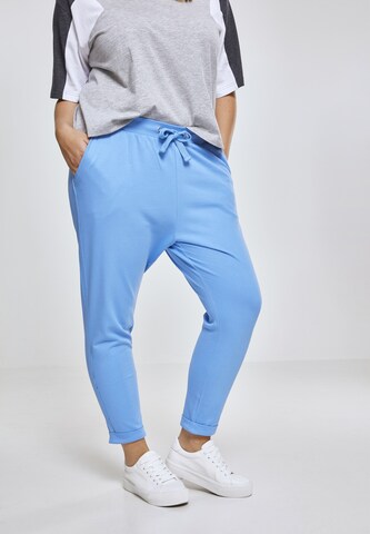 Urban Classics Tapered Trousers in Blue: front