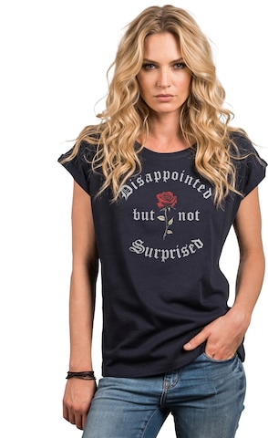 MAKAYA Shirt 'NotSurprisedRose' in Blue: front