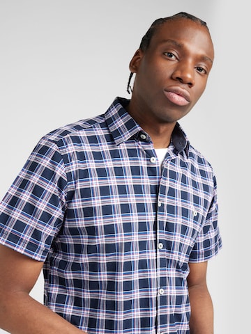 s.Oliver Regular fit Button Up Shirt in Blue